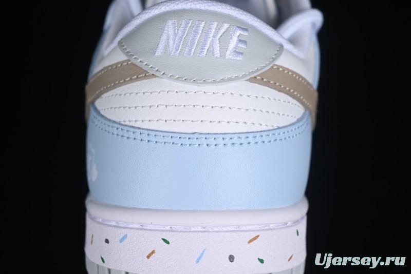 Nike Dunk Pure "Platinum" SB Low-Top Casual Sneakers with Dual Laces and Bear-Inspired Design - DV0831-101