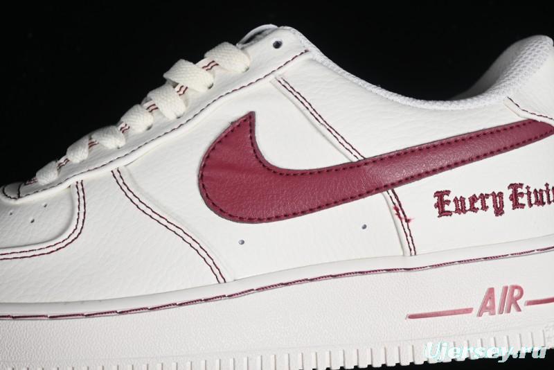 Nike Vlone x Air Force 1 '07 Low Collaboration Wine Red Casual Sneakers - AA5360-010