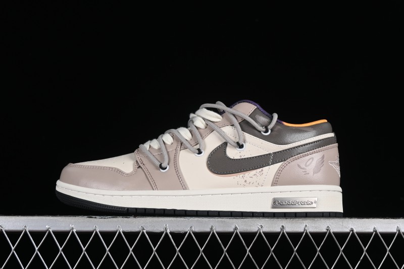 Nike Air Jordan 1 Low AJ1 Panda Prank Street Graffiti - Angel Demon Low Top Basketball Shoes - DQ8421-001
