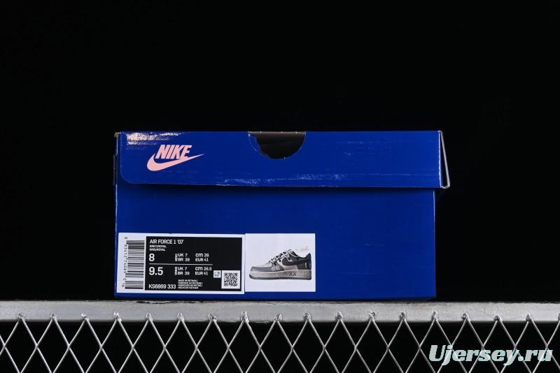 Nike Air Force 1 '07 Low Custom Strap Casual Sneakers with Kaws Collaboration - KS6869-333