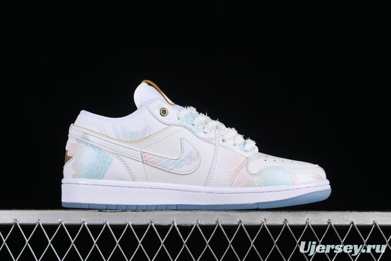 Nike Air Jordan 1 Low AJ1 Chinese New Year Limited Edition New Chinese Style Custom Steam Puppet - Third Prince Ao Bing Low Top Casual Sneakers FN8901-164