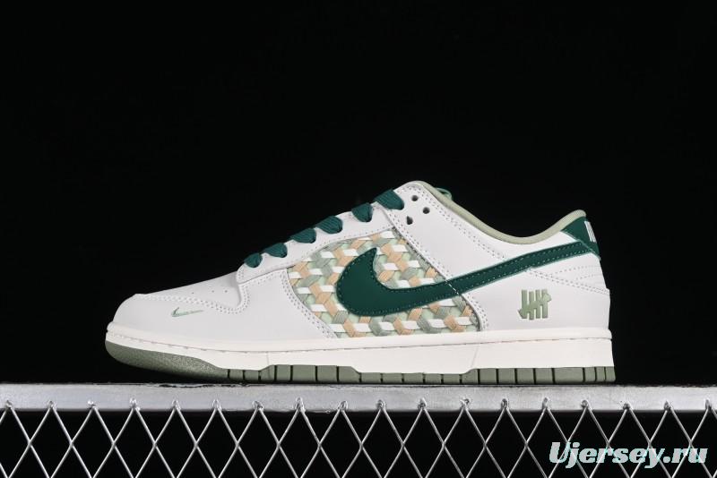 Nike SB Dunk Low UN Collaboration - White Green Swoosh Anniversary Custom Low-Top Casual Skate Shoes - DQ1098-359