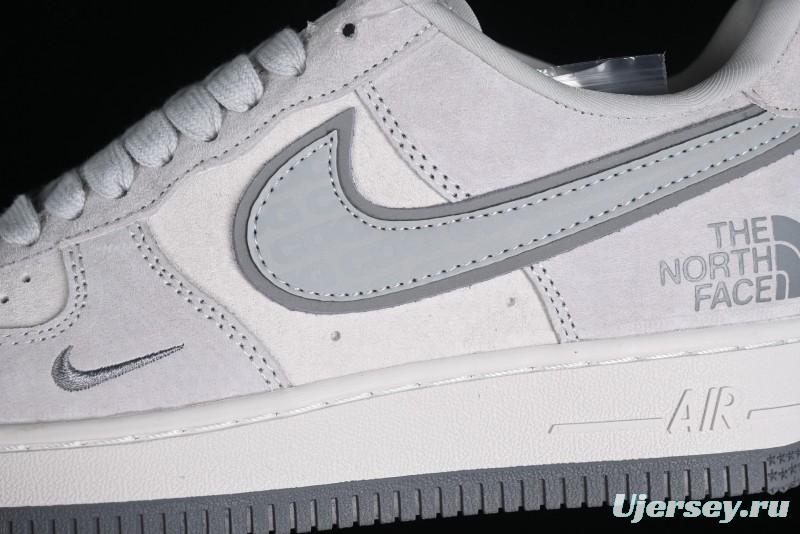 Nike Air Force 1 '07 Low The North Face CDG Collaboration - Light Grey Pigskin Low-Top Casual Sneakers - HD1968-016