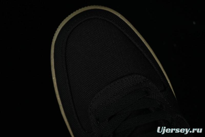 Nike Air Force 1 '07 Low Black Green Canvas Casual Sneakers - FJ4160-001