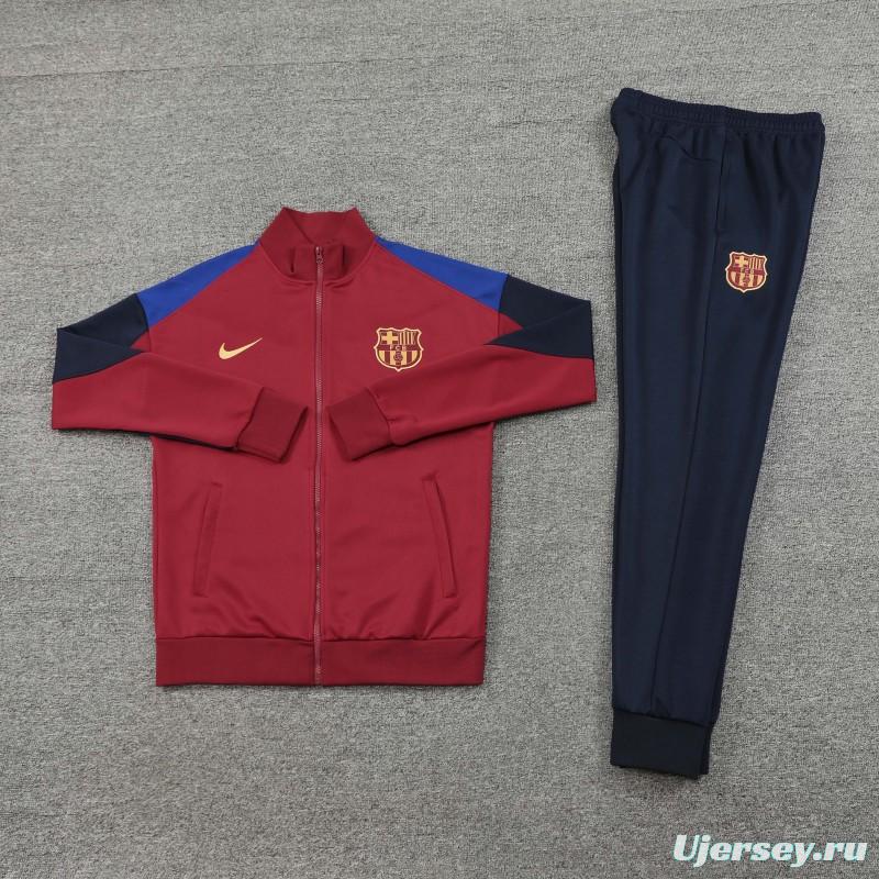 24/25 Barcelona Wine Full Zipper Jacket +Long Pants