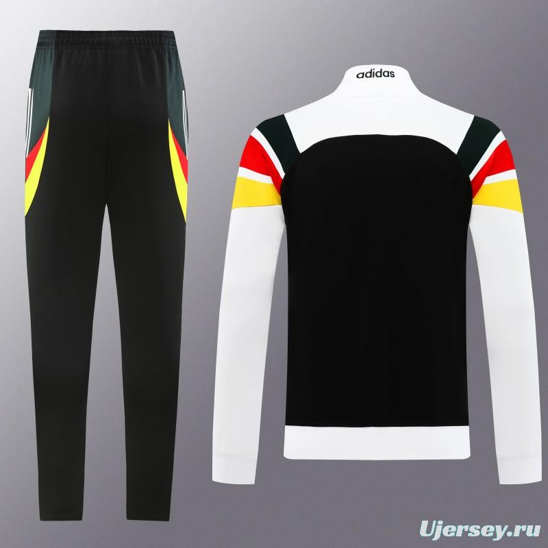 2024 Germany White Full Zipper Jacket +Long Pants