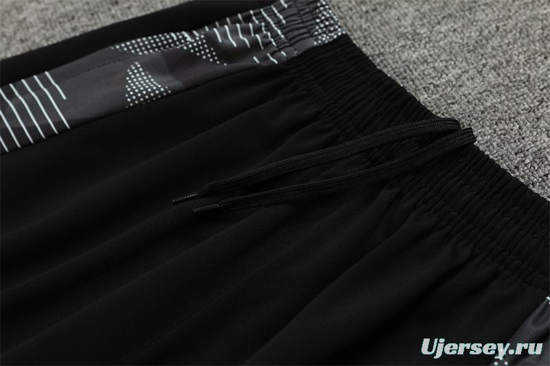 2024 Algeria Black Half Zipper Jacket+Long Pants
