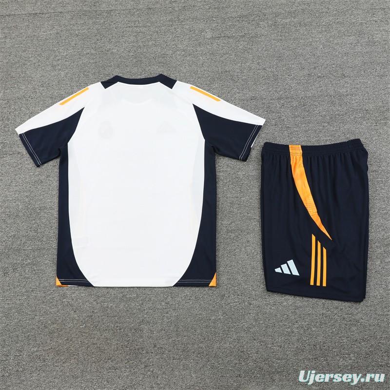 24/25 Real Madrid White Short Sleeve Jersey+Shorts