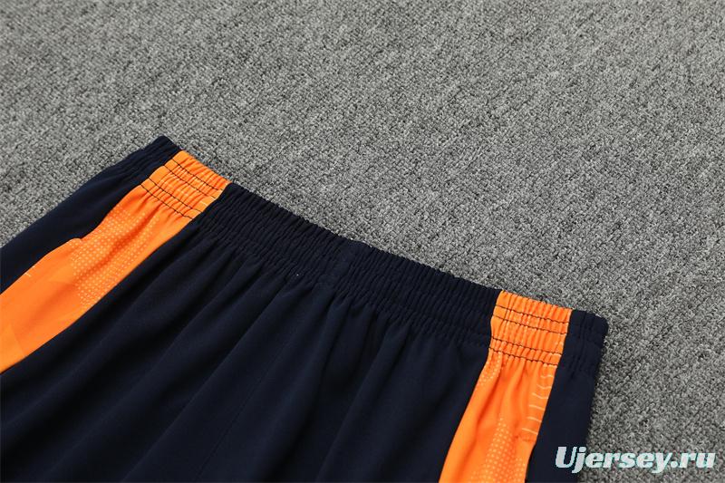 24/25 Real Madrid Light Blue/Orange Half Zipper Jacket+Long Pants