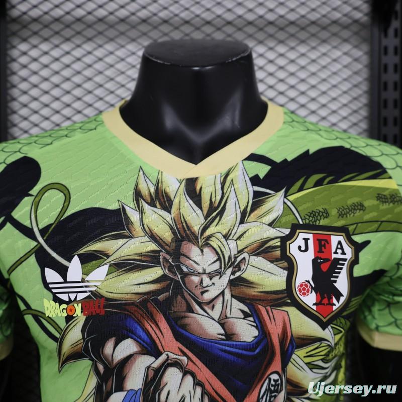 Player Version 2024 Japan Green Dragon Ball Son Goku Jersey