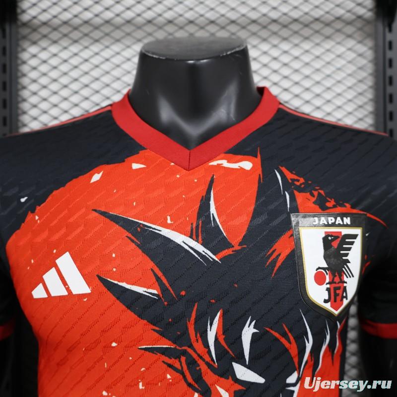 Player Version 2024 Japan Dragon Ball Goku Red/Black Jersey