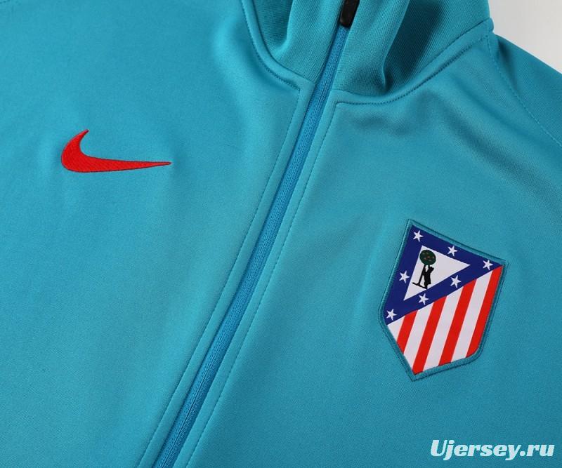 24/25 Atletico Madrid Blue Full Zipper Jacket +Long Pants