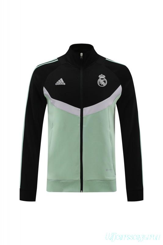 24/25 Real Madrid Green/Black Full Zipper Jacket +Long Pants