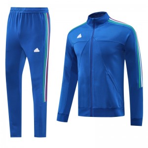 Kids 2024 Adidas Blue Full Zipper Jacket +Long Pants