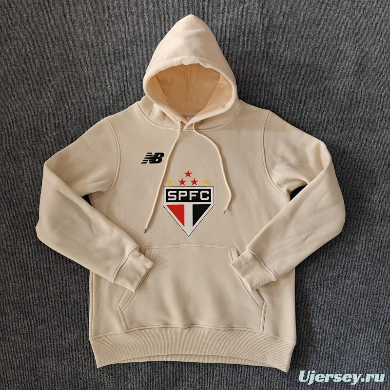 24/25 Sao Paulo Navy/Red/Black/Beige/Grey Hoodie WIth Black Badge