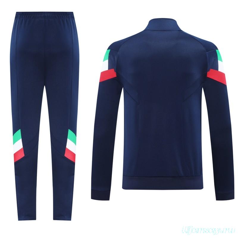 2024 Italy Blue Full Zipper Jacket +Long Pants