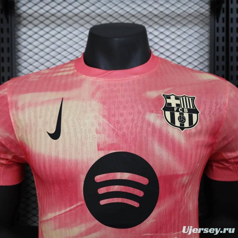 25/26 Player Version Barcelona 125th Anniversary Pink Special Edition Jersey