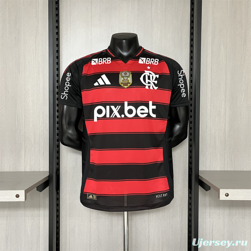 25/26 Player Version Flamengo Home All Sponsor S-XXXXL Jersey