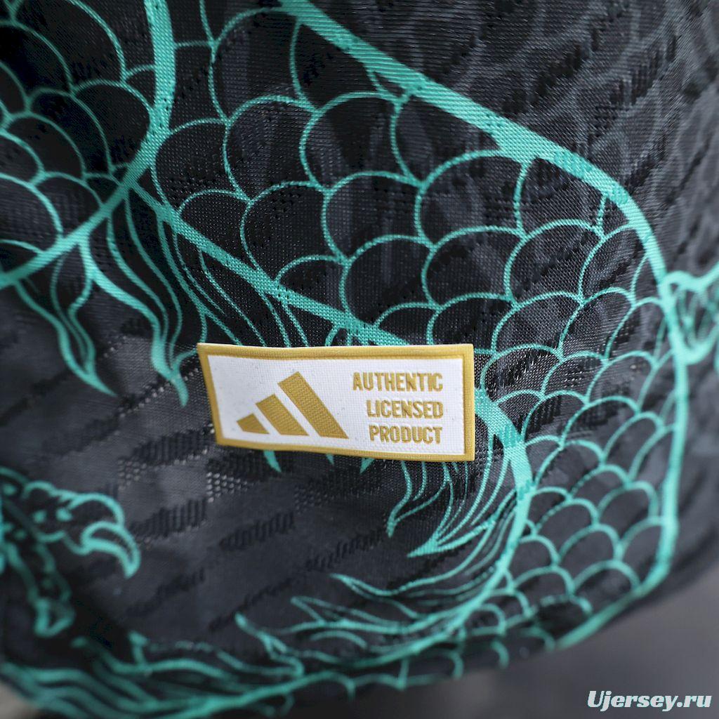 2025/26 Player Version Real Madrid Black Green Dragon Edition Jersey