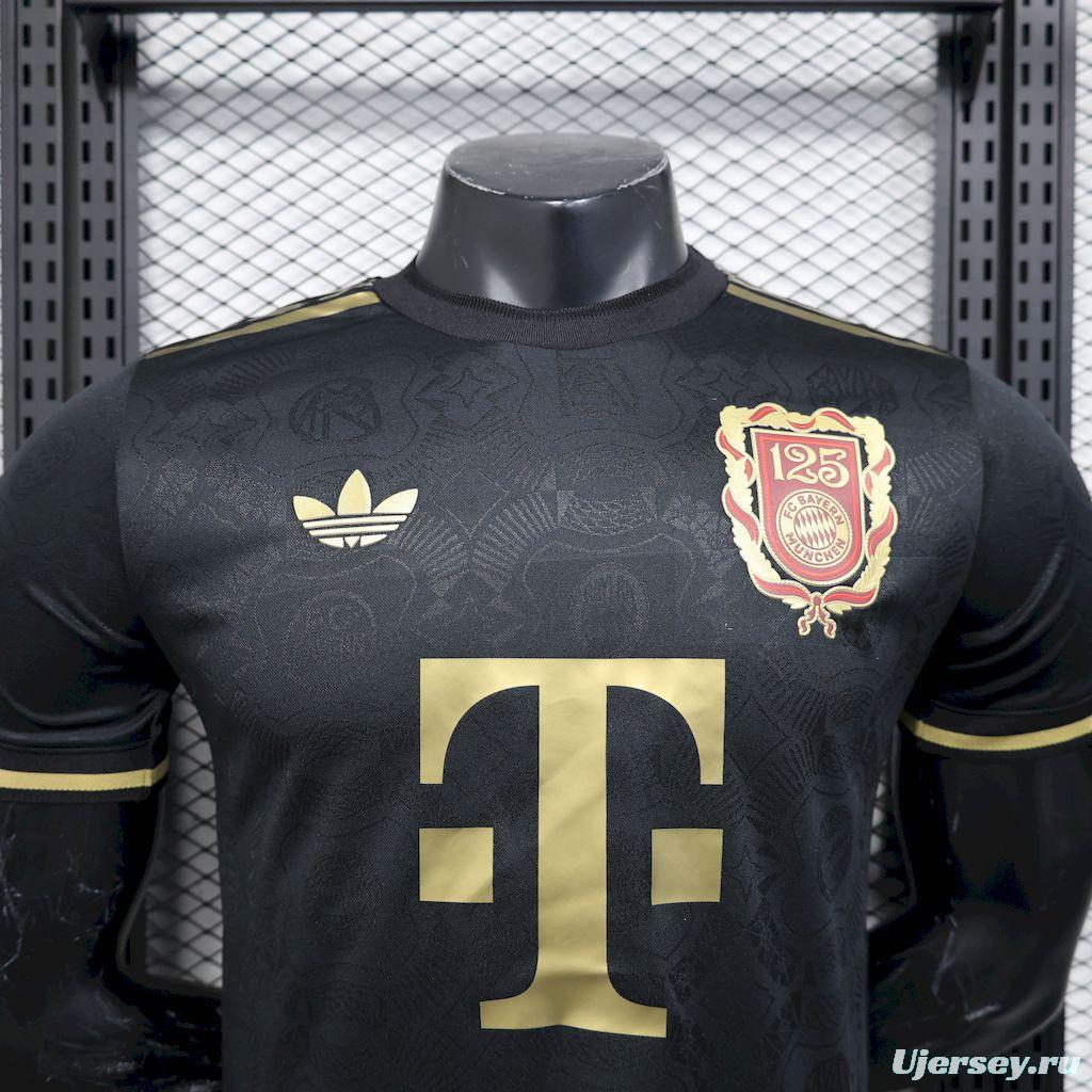 2024/25 Player Version Bayern Munich 125 Anniversary Black Jersey