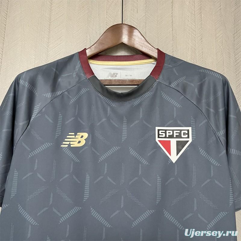 25/26 Sao Paulo Training Jersey Grey Jersey S-XXXXL