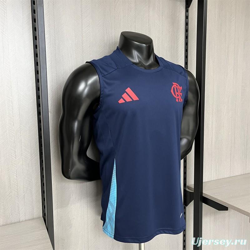25/26 Flamengo Training Jersey Wear Dark Blue Vest Jersey