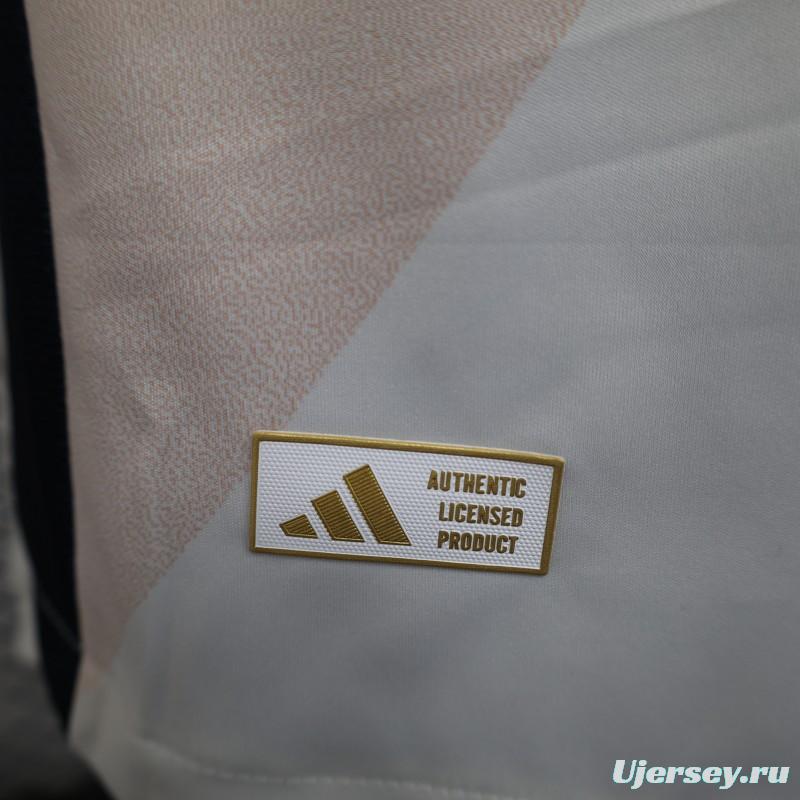 Player Version 2025 Spain Pre-Match White with Geometric Pattern Jersey