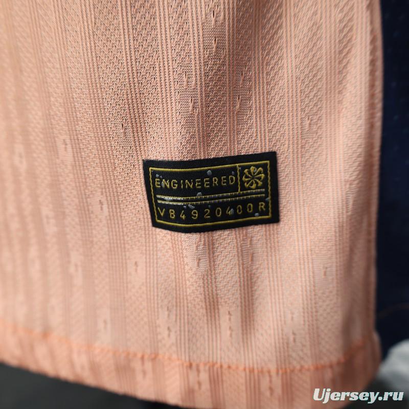 Player Version 25/26 FC Barcelona Pink 125Th Anniversary Jersey with Spotify Sponsor and Navy Blue Accents