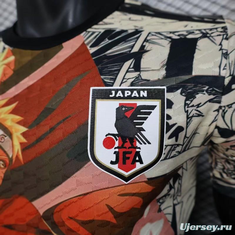Player Version 2025 Japan White with Naruto Anime Character Graphic Jersey