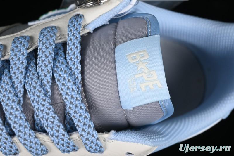 Nike Air Force 1 '07 Low Bape Collaboration - Light Grey Blue Casual Sneakers BB9599-204