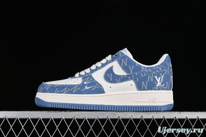 Nike Air Force 1 '07 Low LV Collaboration - Denim Double Swoosh Low-Top Casual Sneakers - HD1968-028