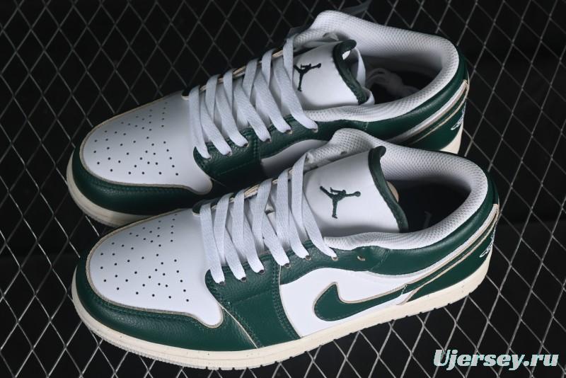 Nike Air Jordan 1 Low AJ1 White Green Low Top Casual Sneakers - FQ7687-300
