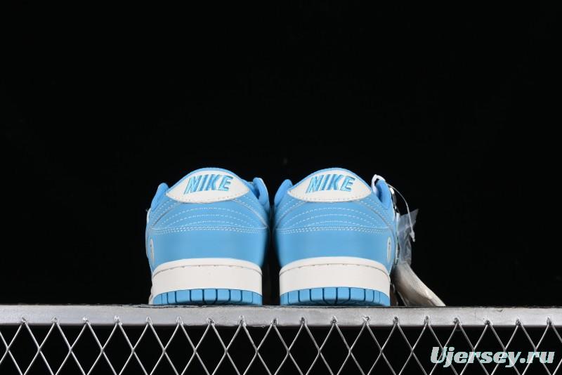 Nike SB Dunk Low BAPE Collaboration - Beige Grey Indigo Anniversary Premium Custom Low-Top Casual Skate Shoes - BB8969-002