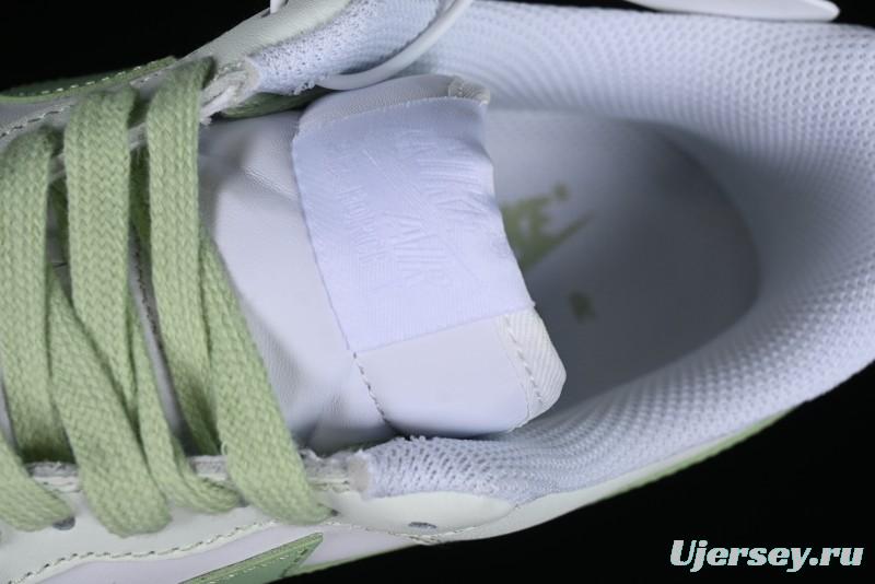 Nike Air Force 1 '07 Low Casual Sneakers with Anime-inspired Green Apple Spray Paint Design - DY8899-002