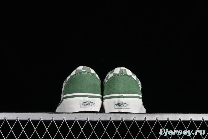 Vans Old Skool Reissue 136 Checkerboard Green Retro Canvas Shoes - VN000MT6V0N