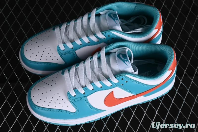 Nike SB Dunk Low Casual Skate Shoes in White Green Orange - DV0833-102