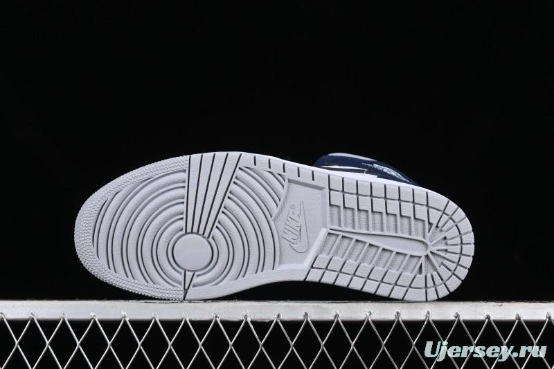 Nike Air Jordan 1 Mid AJ1 Basketball Shoes in Grey Blue - DQ8426-104