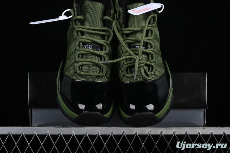 Nike Air Jordan 11 Retro High Top Basketball Shoes in Black Green - CT8012-300