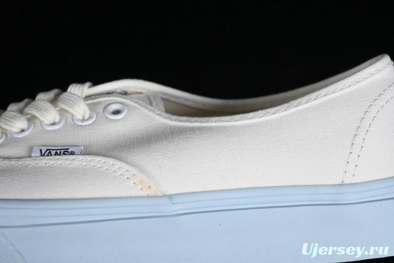 Vans Authentic White Blue Canvas Skate Shoes - VN0009PVEAK