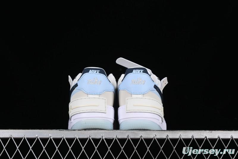 Nike Air Force 1 Shadow Lightweight Elevated Low-Top Versatile Sneakers - DZ1847-107