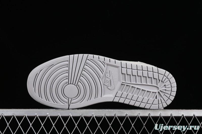 Nike Air Jordan 1 Low OG SP Travis Scott x Fragment Design LV Washed Blue Denim Casual Sneakers - SJ2068-007