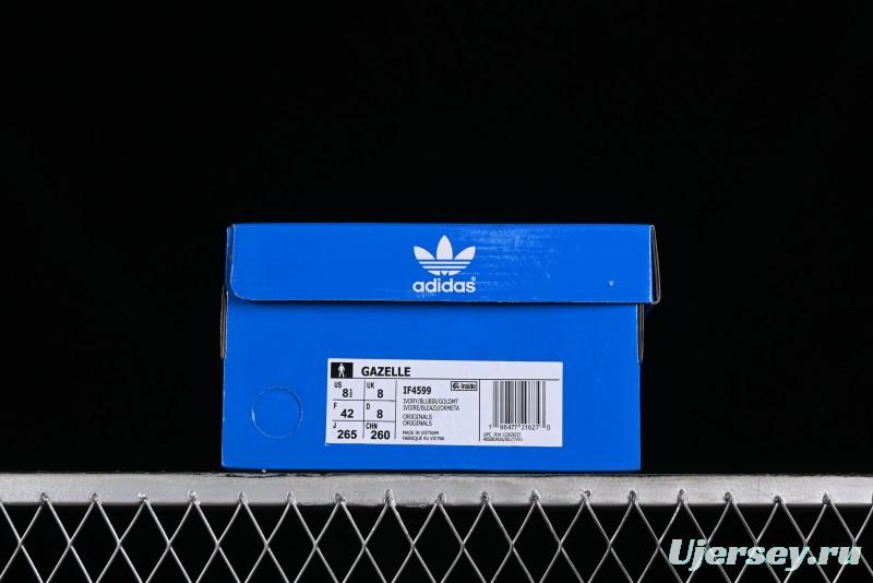 Adidas Originals Gazelle Indoor Retro Casual Slip-Resistant Wear-Resistant Low-Top Sneakers - IF4599