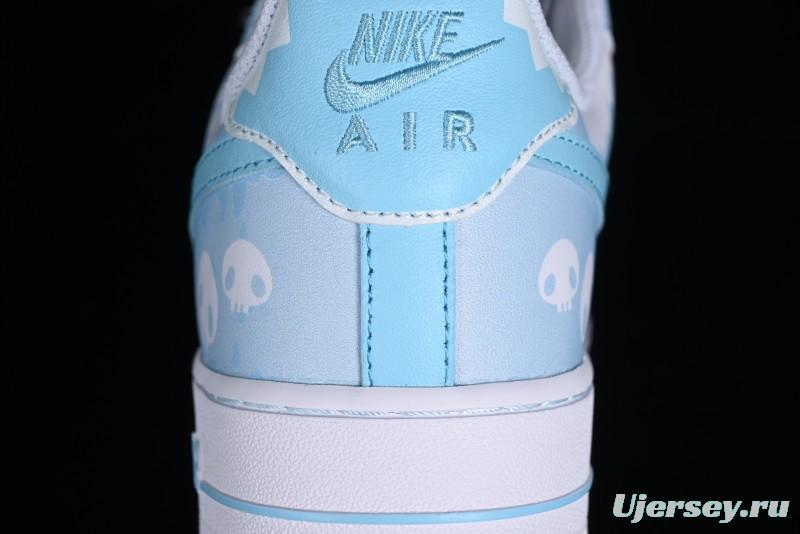 Nike Air Force 1 Low Witch Collaboration Custom Leather Sneakers with Full-Length Air Cushion - CW2288-111