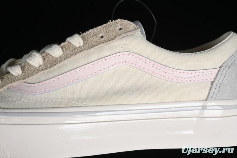 Vans Old Skool Reissue 136 Earth Macaron Patchwork Retro Casual Vulcanized Sneakers - VN000CRPGRN