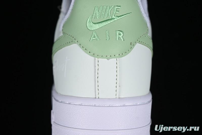 Nike Air Force 1 '07 Low Casual Sneakers with Anime-inspired Green Apple Spray Paint Design - DY8899-002