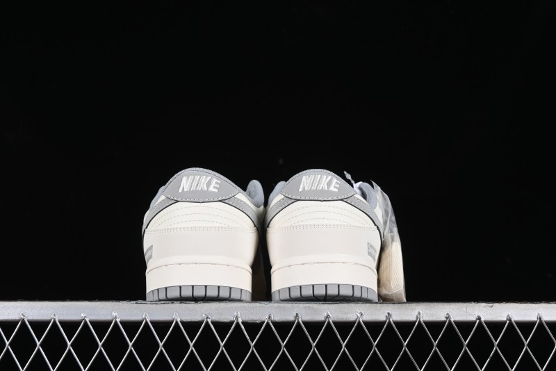 Nike SB Dunk Low Supreme Collaboration - Beige Canvas Anniversary High-End Custom Low-Top Casual Skate Shoes - BB6698-514
