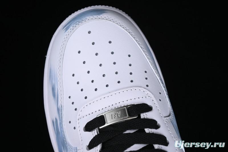 Nike Air Force 1 '07 Low Casual Sneakers with Two-Tone Shadow Swoosh and Custom Anime Art - CW2288-111