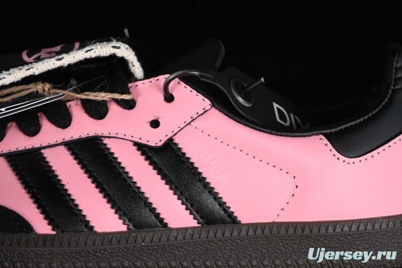 Adidas Samba OG B75807 Customized Casual Sneakers with Vibrant Hot Pink and Sweet Black Colorway - B75807