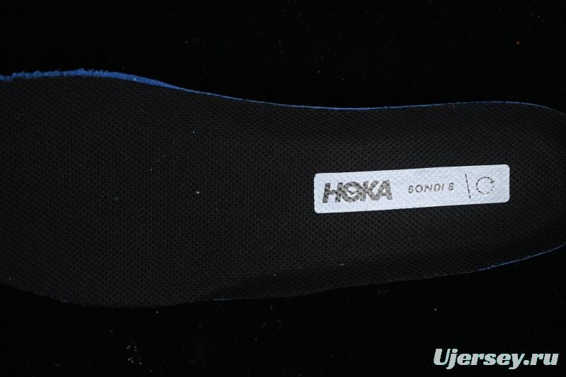 HOKA ONE ONE Bondi 8 Functional Cushioned Running Shoes with Engineered Mesh Upper - 1123202 BBLC
