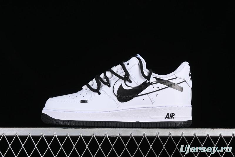 Nike Air Force 1 '07 Low Anime Theme Custom Swoosh Strap Low-Top Casual Sneakers - ZH0316-026